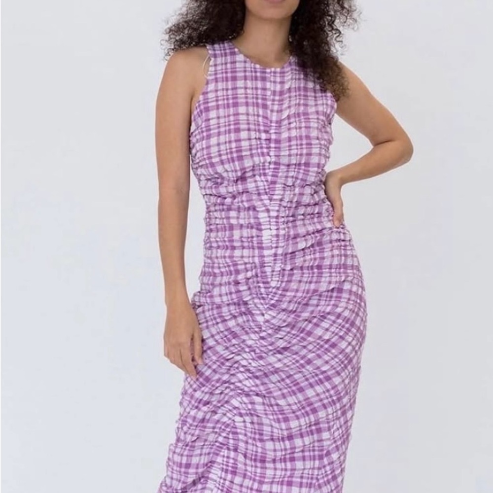 Wray NYC Josephine Dress - Sangria Gingham XXS